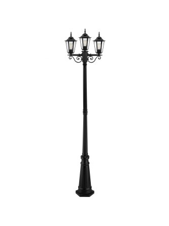 Latarnia ogrodowa parkowa retro BELLIS 2m czarna LUMOGR0135 - LEDco.pl 2