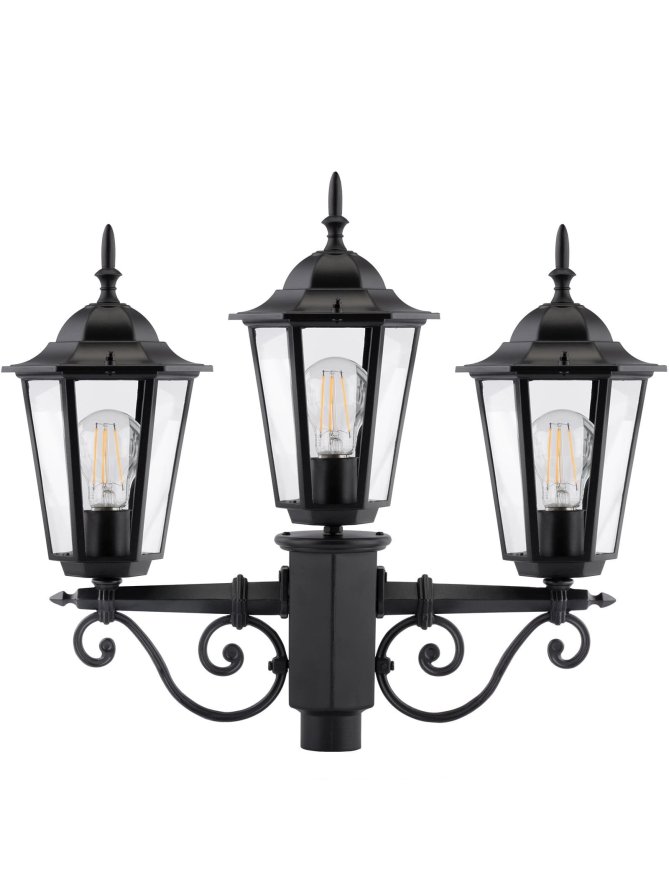 Latarnia ogrodowa parkowa retro BELLIS 2m czarna LUMOGR0135 - LEDco.pl