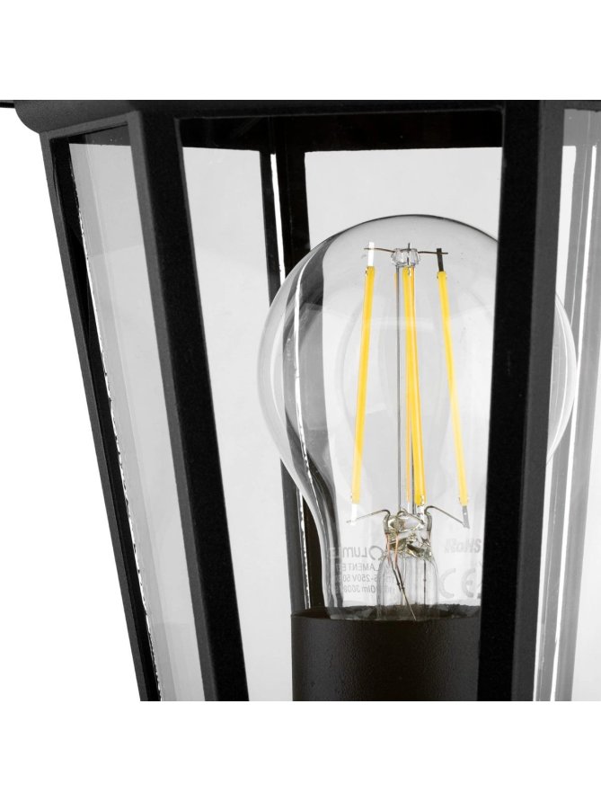 Latarnia ogrodowa parkowa retro BELLIS 2m czarna LUMOGR0135 - LEDco.pl