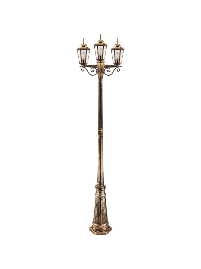Latarnia ogrodowa parkowa retro BELLIS 2m złota LUMOGR0165 - LEDco.pl