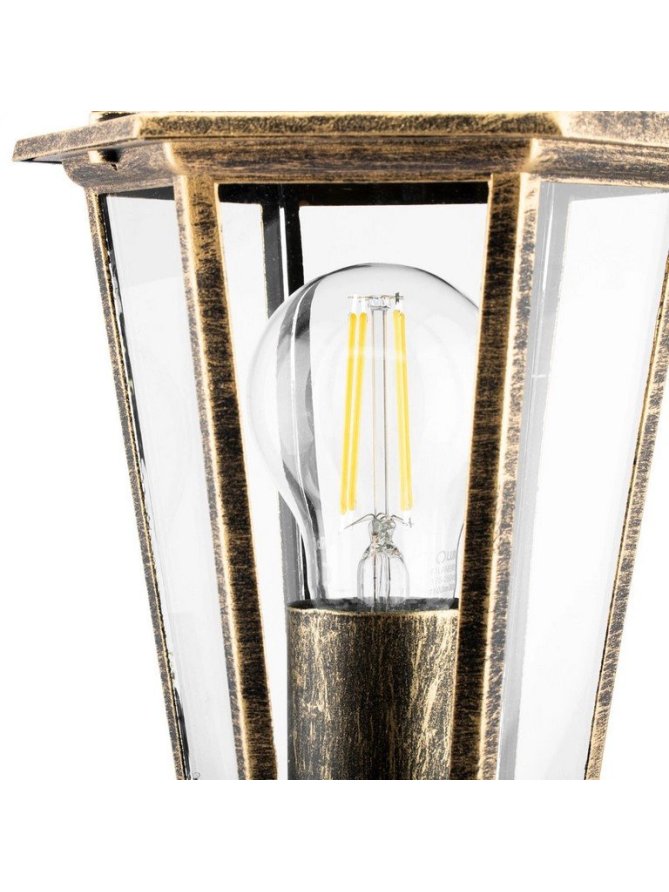 Latarnia ogrodowa parkowa retro BELLIS 2m złota LUMOGR0165 - LEDco.pl