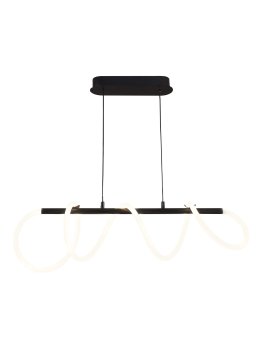 Lampa wisząca czarny żyrandol świecący sznur wąż świetlny led - LEDco.pl