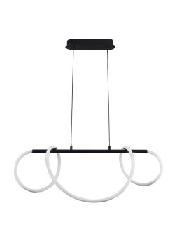Lampa wisząca czarny żyrandol świecący sznur wąż świetlny led - LEDco.pl