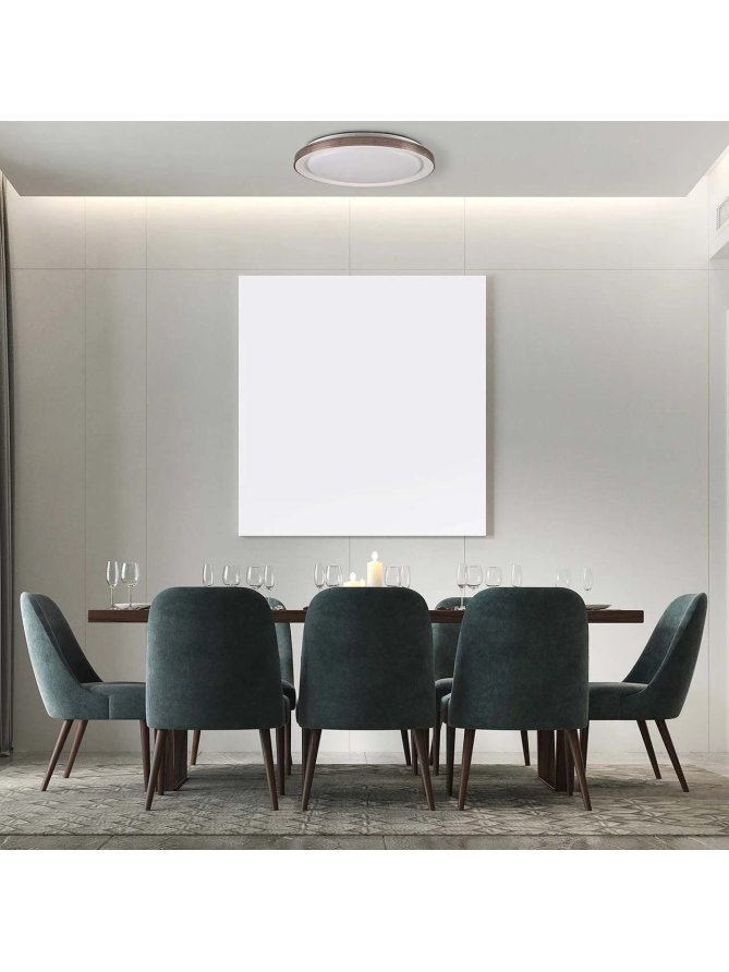 okrągła lampa sufitowa ring LED szary plafon do salonu  - LEDco.pl