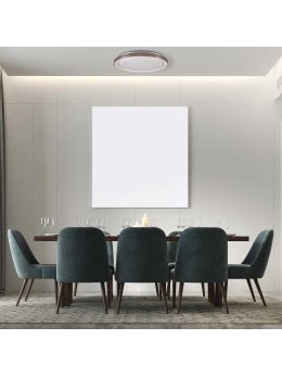okrągła lampa sufitowa ring LED szary plafon do salonu  - LEDco.pl