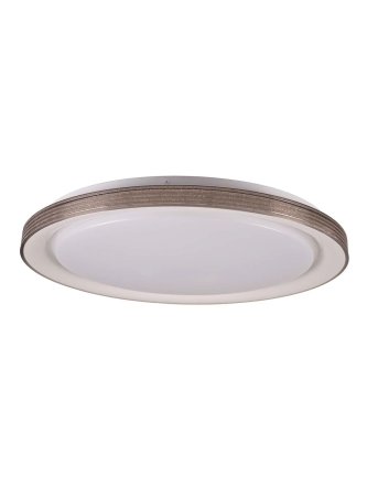 okrągła lampa sufitowa ring LED szary plafon do salonu  - LEDco.pl