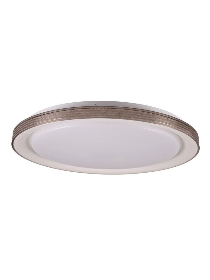 okrągła lampa sufitowa ring LED szary plafon do salonu  - LEDco.pl