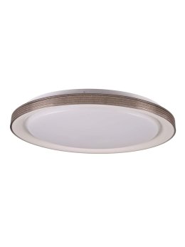 okrągła lampa sufitowa ring LED szary plafon do salonu  - LEDco.pl