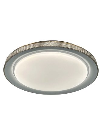 okrągła lampa sufitowa ring LED szary plafon do salonu  - LEDco.pl 2