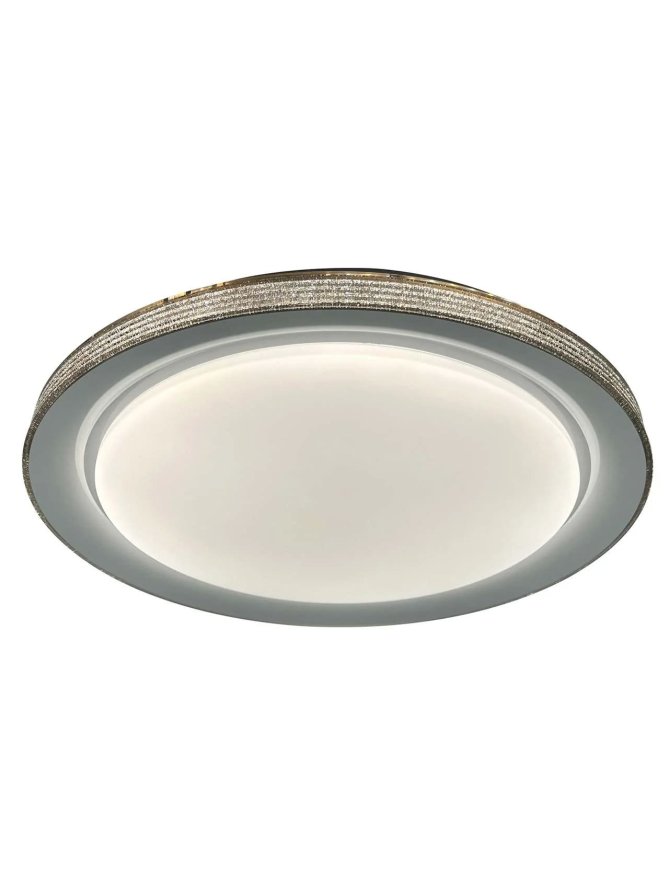 okrągła lampa sufitowa ring LED szary plafon do salonu  - LEDco.pl