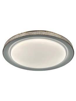 okrągła lampa sufitowa ring LED szary plafon do salonu  - LEDco.pl