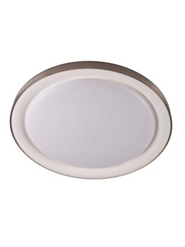 okrągła lampa sufitowa ring LED szary plafon do salonu  - LEDco.pl