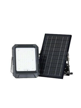 Naświetlacz LED solarny V-TAC 10W pilot auto timer IP65 czarny VT-55W 4000K 1000lm