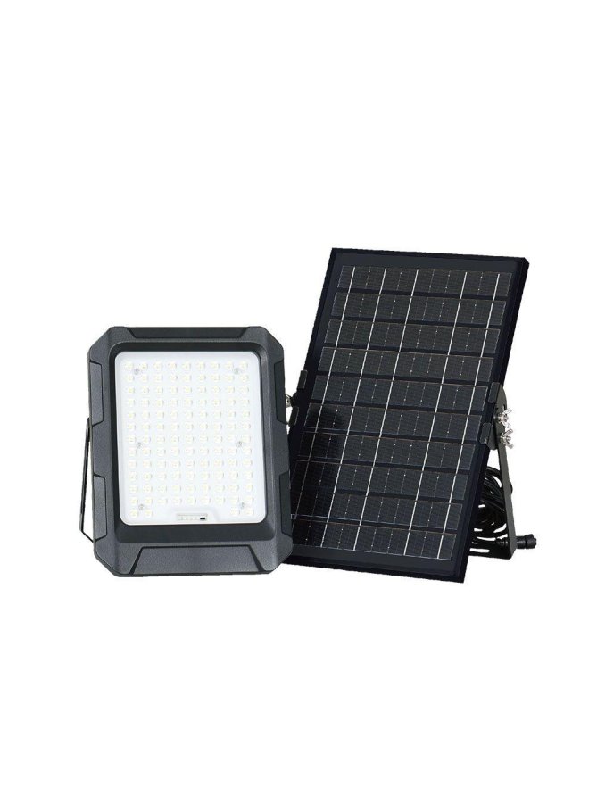 Naświetlacz LED solarny V-TAC 10W pilot auto timer IP65 czarny VT-55W 4000K 1000lm