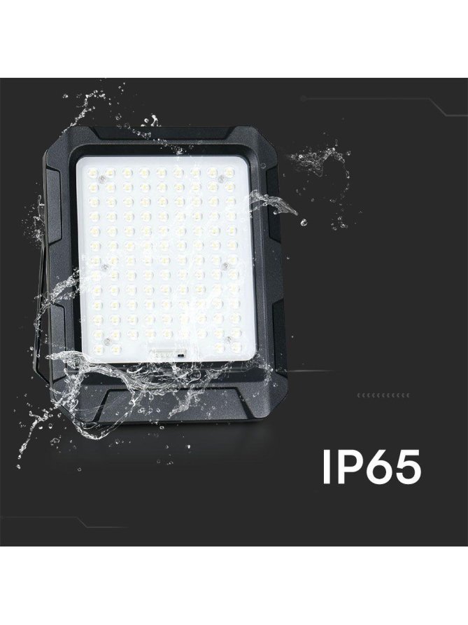 Naświetlacz LED solarny V-TAC 10W pilot auto timer IP65 czarny VT-55W 4000K 1000lm