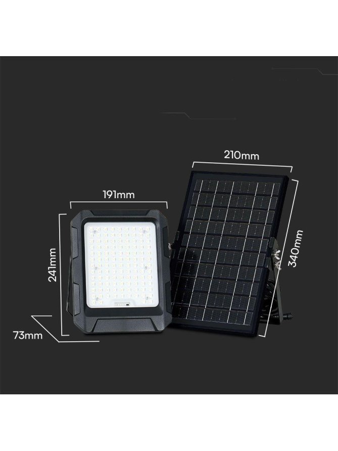 Naświetlacz LED solarny V-TAC 10W pilot auto timer IP65 czarny VT-55W 4000K 1000lm