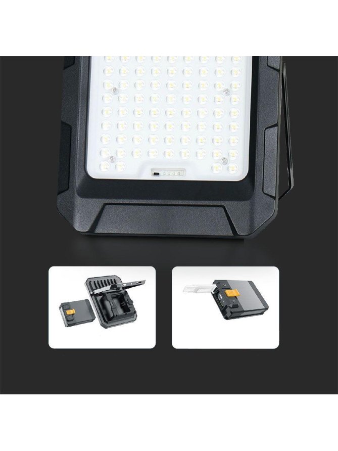 Naświetlacz LED solarny V-TAC 10W pilot auto timer IP65 czarny VT-55W 4000K 1000lm