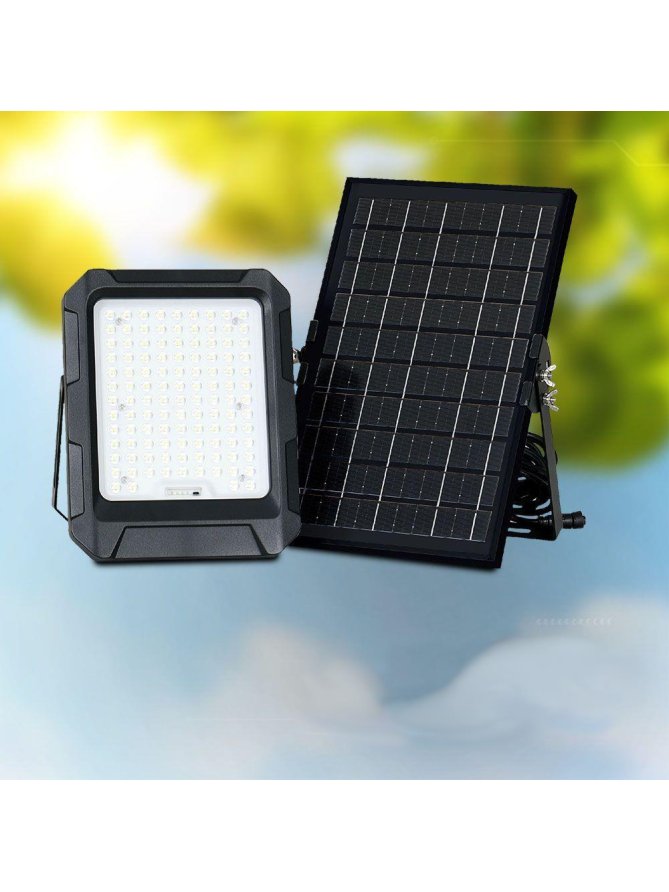 Naświetlacz LED solarny V-TAC 10W pilot auto timer IP65 czarny VT-55W 4000K 1000lm