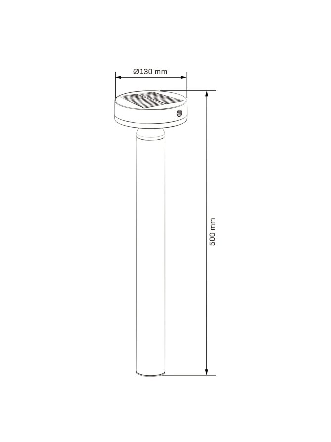 Lampa solarna stojąca z czujnikiem ruchu 329790 - LEDco.pl