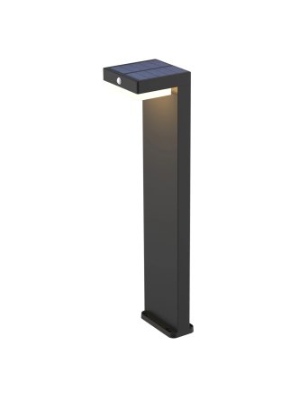 Lampa solarna stojąca słupek z czujnikiem ruchu 329424 - LEDco.pl