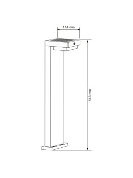 Lampa solarna stojąca słupek z czujnikiem ruchu 329424 - LEDco.pl