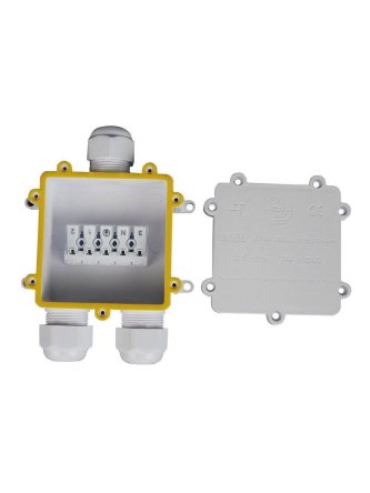 Puszka złączka mufa hermetyczna 4x5Pin biała trójnik 0.5-2,5mm2 średnica przewodu 8-12mm IP68 V-TAC VT-870 2