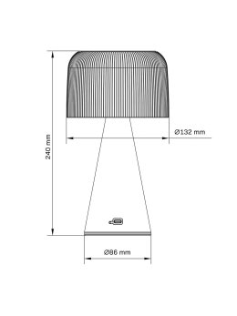 Lampa solarna ogrodowa na stół LIMA 330239 - LEDco.pl