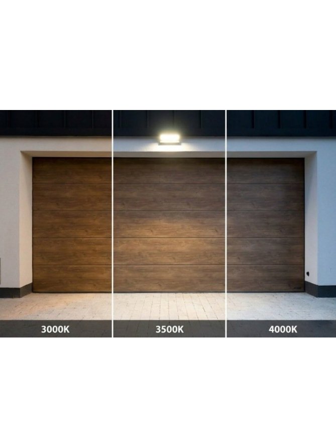Kinkiety zewnętrzne z czujnikiem ruchu lampa nad garaż 50W na pilot LEDco.pl