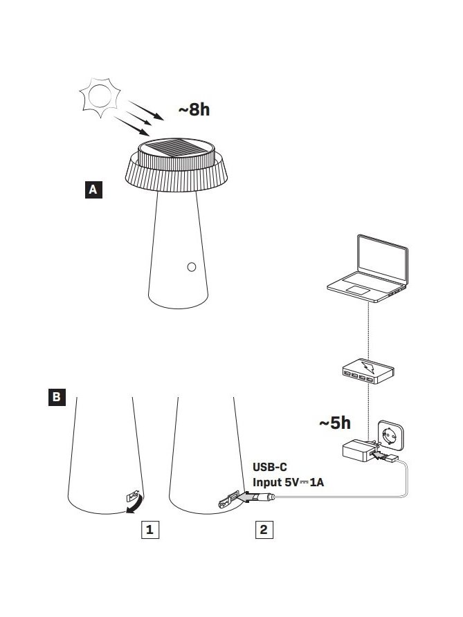 Lampa solarna ogrodowa na stół MARAKESZ 329820 - LEDco.pl