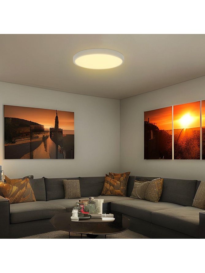 Oprawa sufitowa plafoniera V-TAC 24W LED SAMSUNG CHIP okrągły 29cm natynkowy IP44 biały VT-8624 3000K 2500lm 5 lat gwarancji