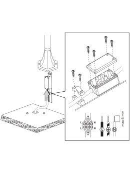 Lampa ogrodowa zamkowa retro czarna zagięta - LEDco.pl