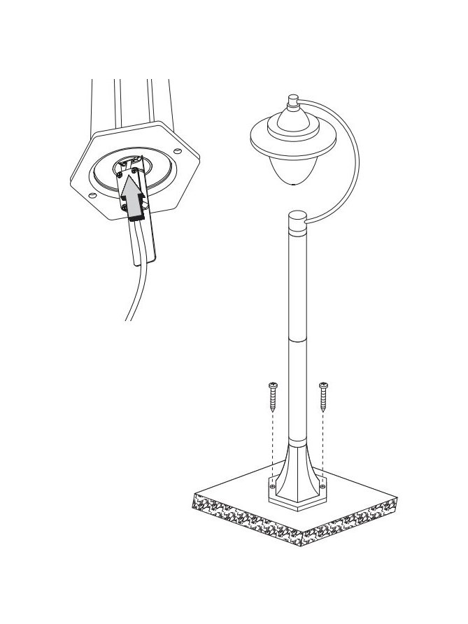 Lampa ogrodowa zamkowa retro czarna zagięta - LEDco.pl
