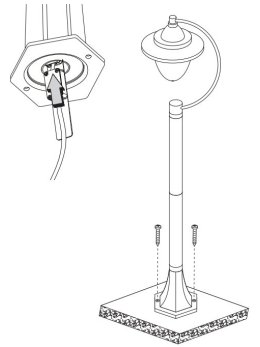 Lampa ogrodowa zamkowa retro czarna zagięta - LEDco.pl