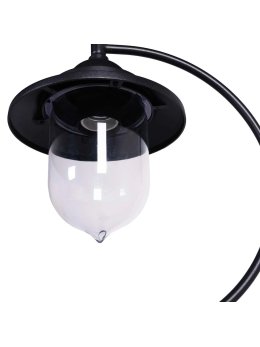 Lampa ogrodowa zamkowa retro czarna zagięta - LEDco.pl