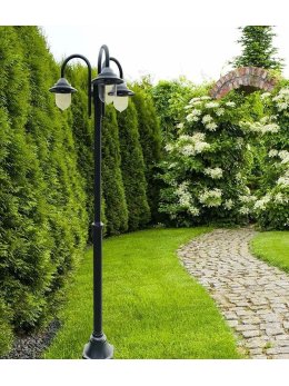 Latarnia parkowa retro DAKOTA 2,1m czarna 323934 - LEDco.pl