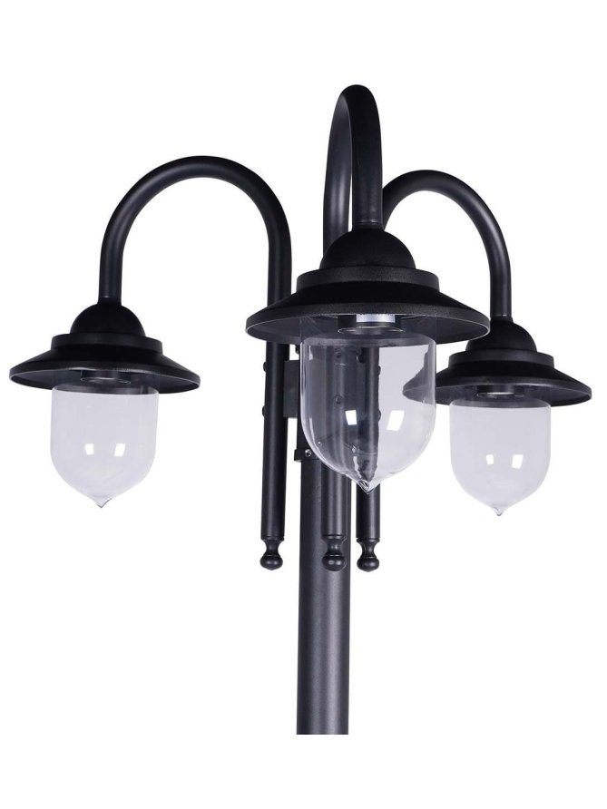 Latarnia parkowa retro DAKOTA 2,1m czarna 323934 - LEDco.pl