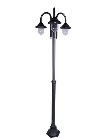Latarnia parkowa retro DAKOTA 2,1m czarna 323934 - LEDco.pl