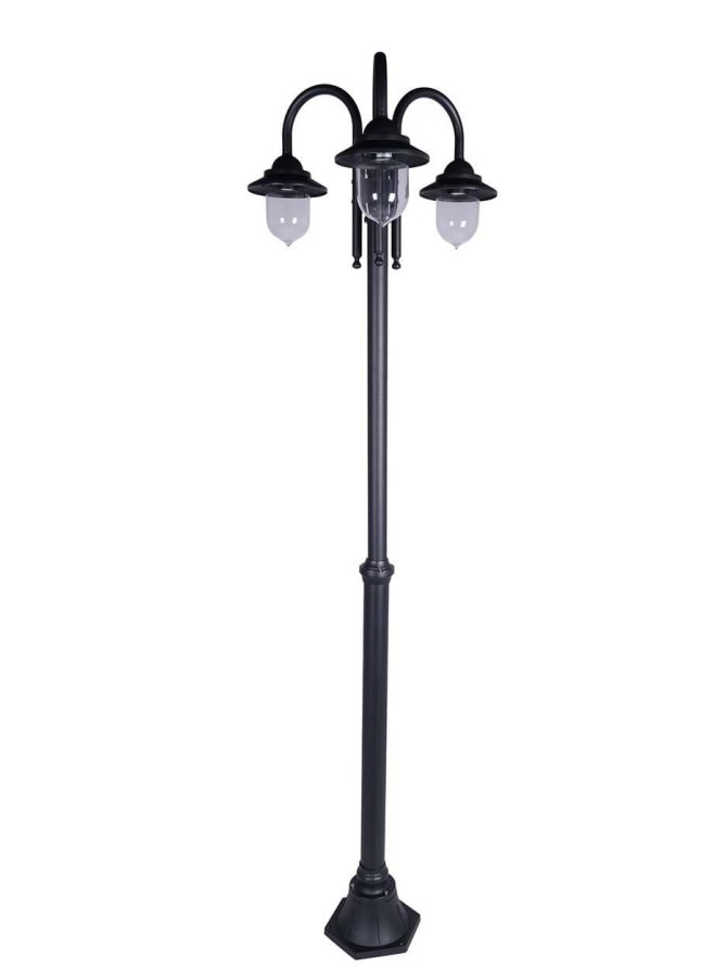Latarnia parkowa retro DAKOTA 2,1m czarna 323934 - LEDco.pl