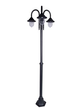 Latarnia parkowa retro DAKOTA 2,1m czarna 323934 - LEDco.pl
