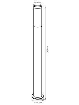 Lampa ogrodowa drewniana w kolorze brąz LIVIA - LEDco.pl
