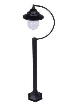Lampa ogrodowa zamkowa retro czarna zagięta - LEDco.pl