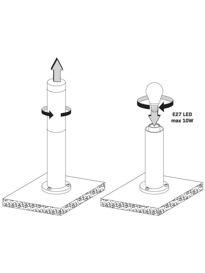 Lampa ogrodowa drewniana w kolorze brąz LIVIA - LEDco.pl