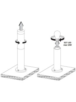 Lampa ogrodowa drewniana w kolorze brąz LIVIA - LEDco.pl
