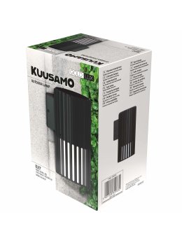 Kinkiet lampa elewacyjna okrągła ryflowana KUUSAMO E27 329332 - LEDco.pl
