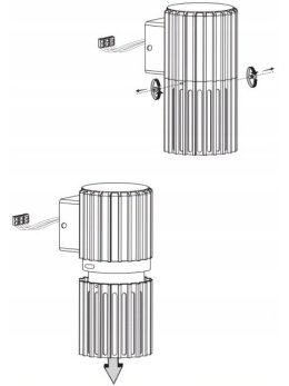Kinkiet lampa elewacyjna okrągła ryflowana KUUSAMO E27 329332 - LEDco.pl