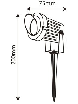 Lampa wbijana reflektor kolory RGB na imprezę w ogrodzie - LEDco.pl