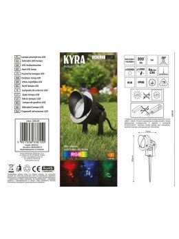 Lampa wbijana reflektor kolory RGB na imprezę w ogrodzie - LEDco.pl