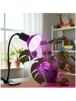 Lampka biurkowa PLANTY CLIP B 1xE27 czarna Kobi Design