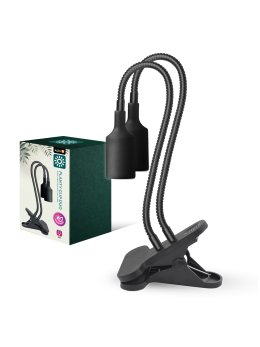 Lampka biurkowa PLANTY CLIP B DUO 2xE27 czarna Kobi Design