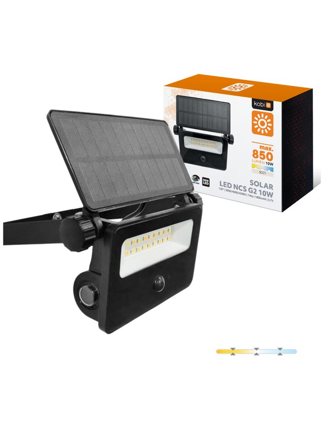 Naświetlacz solar LED NCS G2 10W 3CCT IP54 Kobi